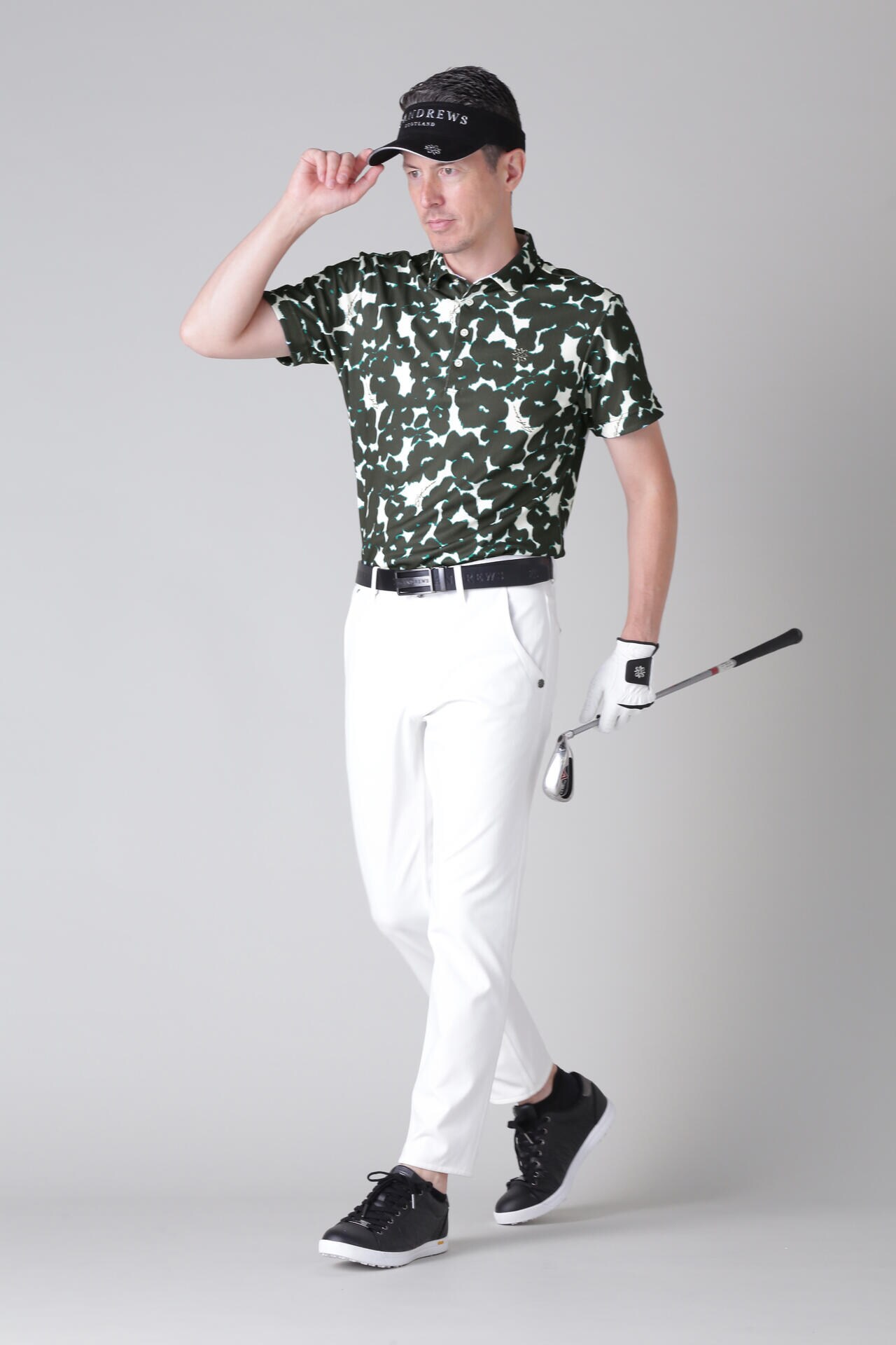 St ANDREWS】ノルディックフラワープリント半袖シャツ (MENS)