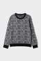 16Gスパングルロゴジャガード クルーネックニットプルオーバー (MENS)