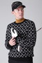 14Gオールドエスジャガード クルーネックニットプルオーバー (MENS)