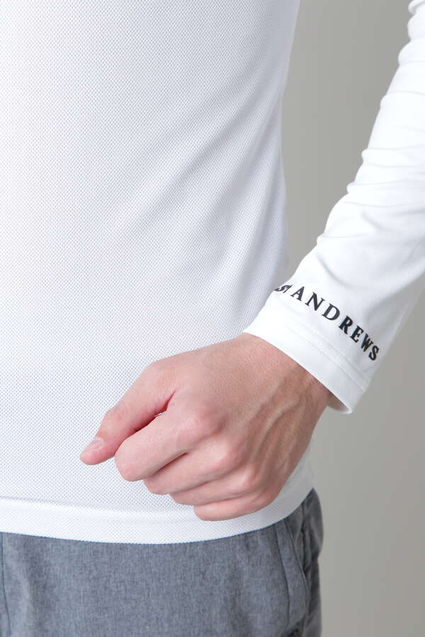ツインコットンUV× SUNPROFITメッシュ長袖Uネックインナー (MENS)