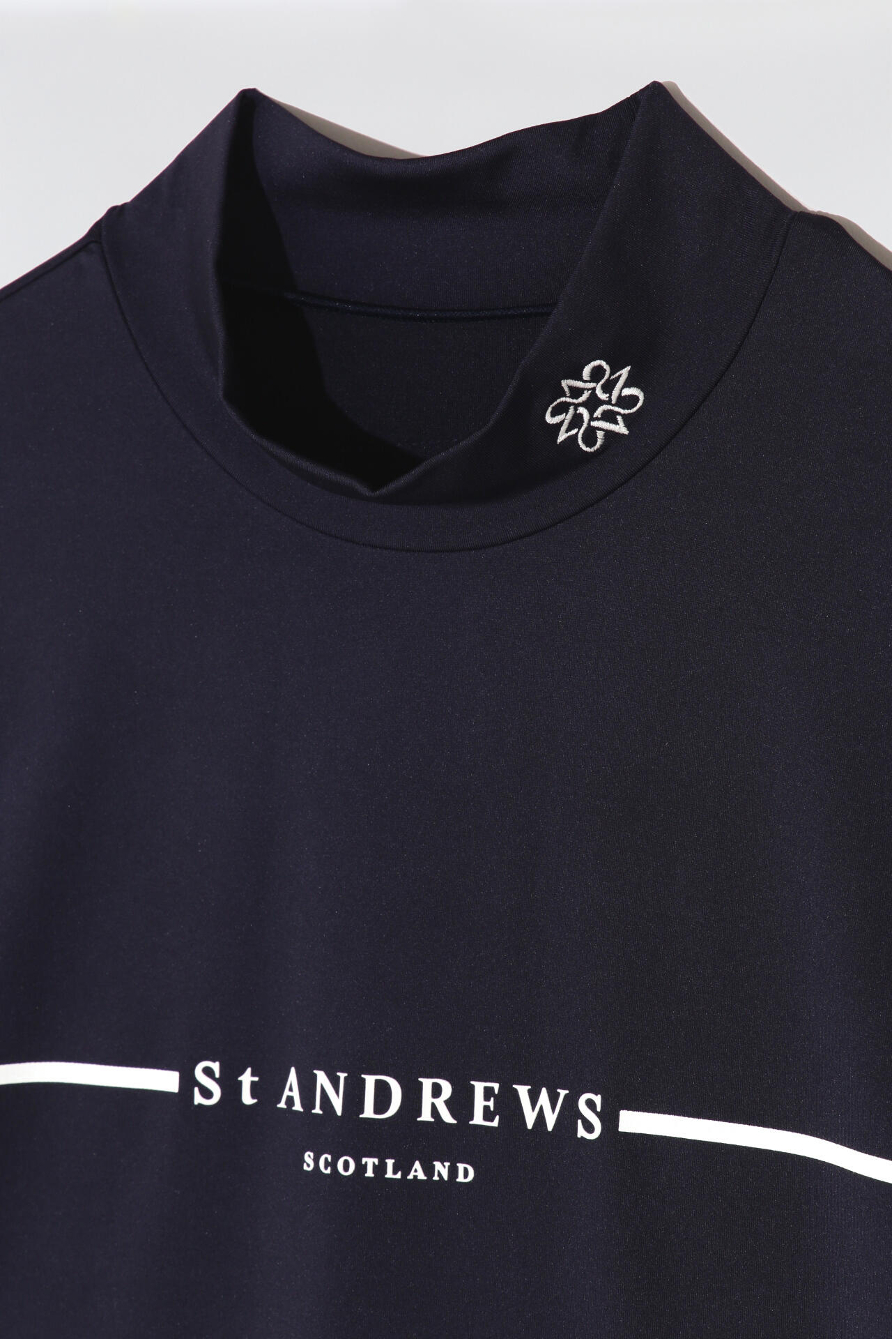 St ANDREWS】カチオンポリエステルベア天竺 半袖ハイネックカットソー 
