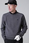 カシミア混 ウールポリ天竺クルーネックニットプルオーバー (MENS)