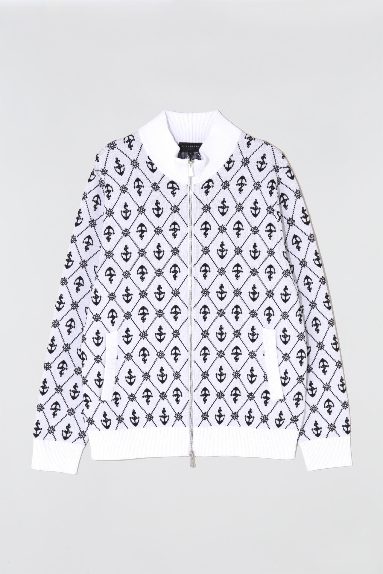 St ANDREWS】アンカージャガードニットブルゾン (MENS) St ANDREWS】アンカージャガードニットブルゾン (MENS)