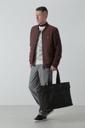 NYストレッチ中綿袖ニットブルゾン (MENS)