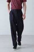 ロゴボーダージャガード 2タック入りワイドパンツ (MENS)