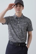 千鳥プリント 半袖ポロシャツ (MENS)