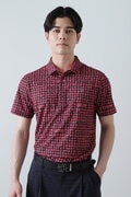 千鳥プリント 半袖ポロシャツ (MENS)