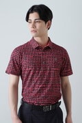 千鳥プリント 半袖ポロシャツ (MENS)