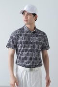 グレンチェックプリント 半袖ポロシャツ (MENS)