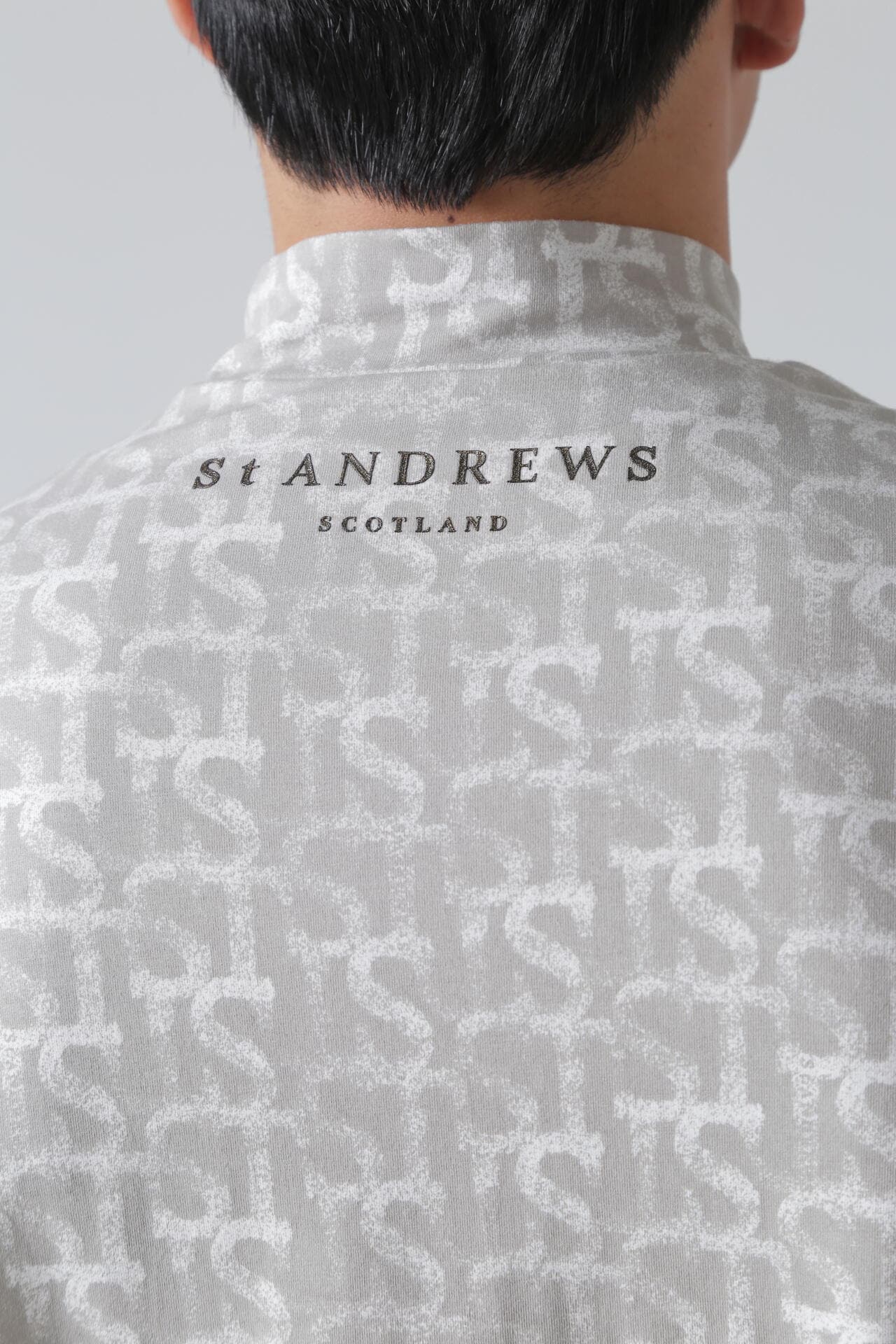 St ANDREWS】ベア天竺 長袖ハイネックカットソー ＜STロゴプリント＞ (MENS)