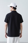 デルタ半袖ハーフジップアップカットソー (MENS)