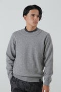 12Gカシミヤ混 クルーネックニットプルオーバー (MENS)