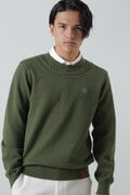 12Gカシミヤ混 クルーネックニットプルオーバー (MENS)