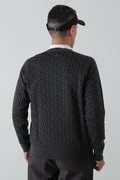 14G STAロゴジャガード クルーネックニットプルオーバー (MENS)