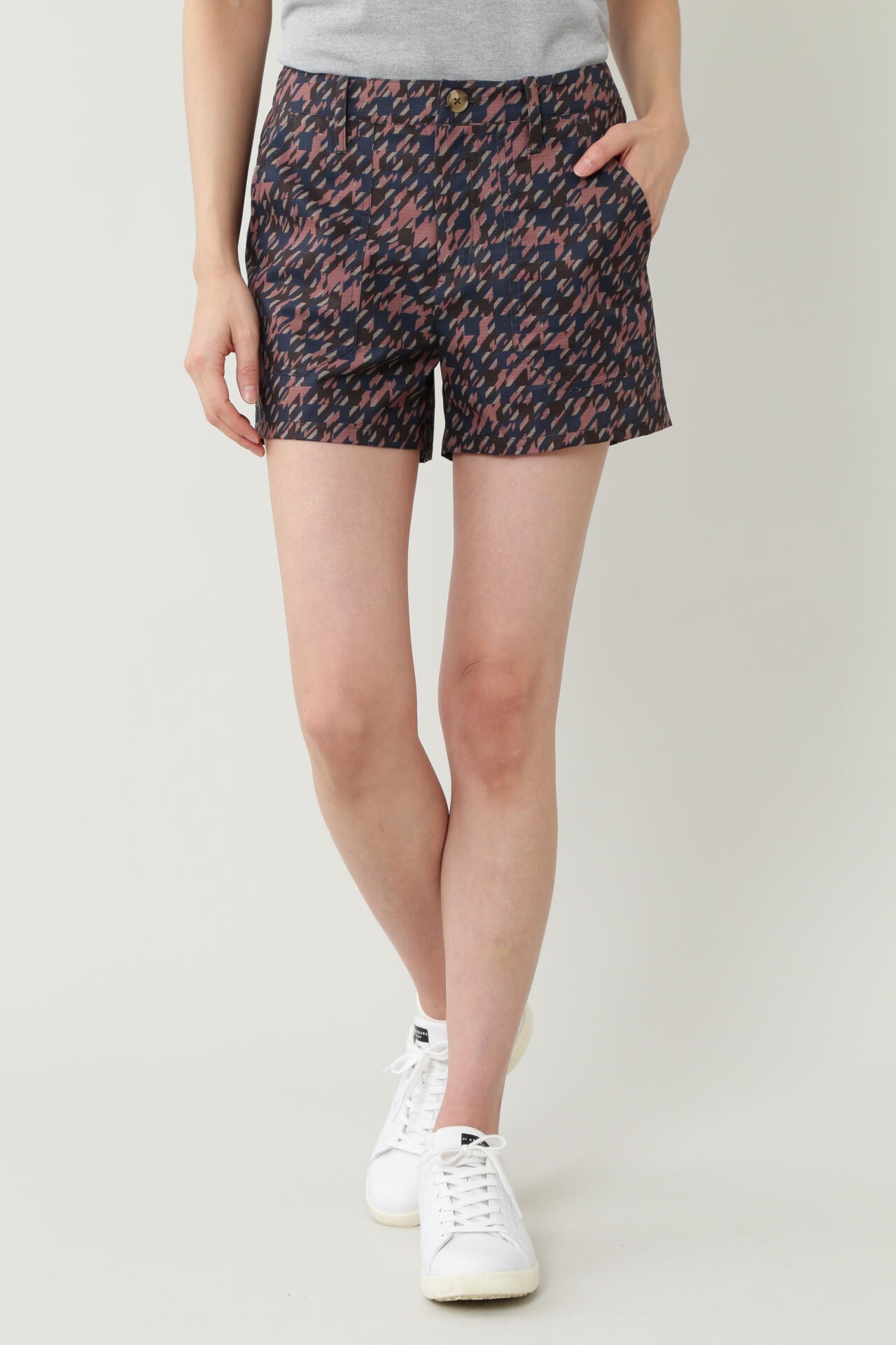 セントアンドリュース 千鳥柄 ショートパンツ パンツ レディース Mサイズ ST ANDREWS(セントアンドリュース) ショートパンツ｜中古ゴルフ