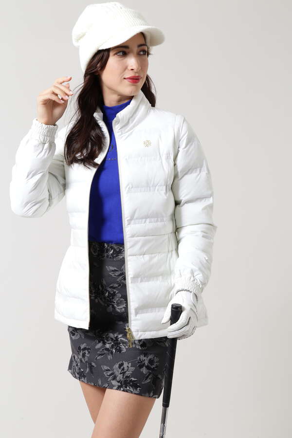 ロゴジャガード中綿ブルゾン (WOMENS)
