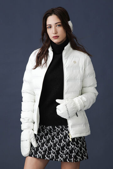 ロゴジャガード中綿ブルゾン (WOMENS)