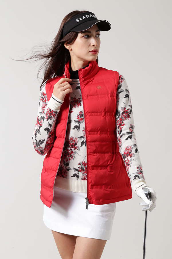 セントアンドリュース ロゴジャガード中綿ブルゾン (WOMENS)-
