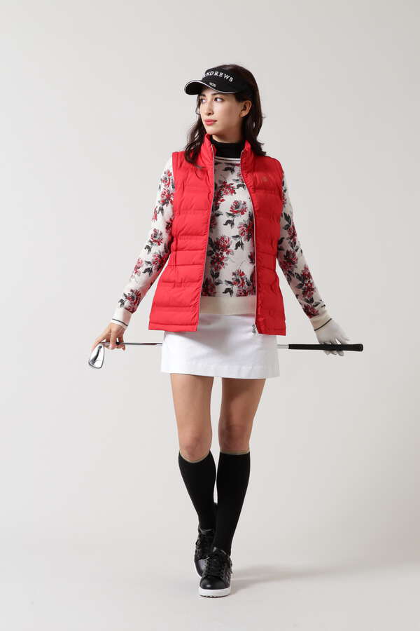 ロゴジャガード中綿ブルゾン (WOMENS)