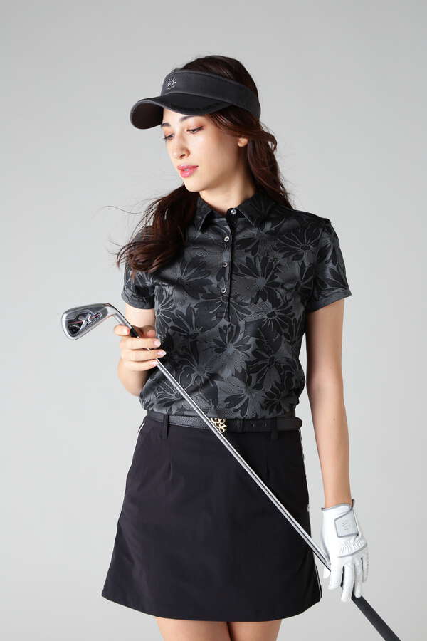 マーガレットフラワージャガード半袖シャツ (WOMENS)