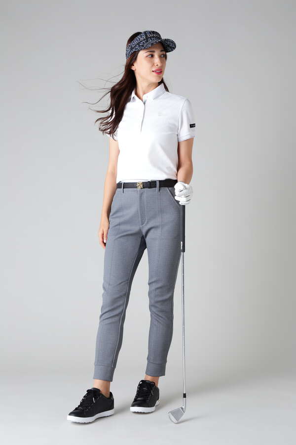 バイヤスロゴジャガード半袖ポロシャツ (WOMENS)
