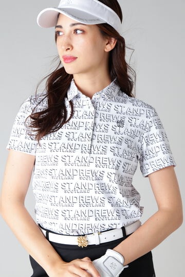 デジタルロゴプリント半袖シャツ (WOMENS)