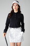 ポリエステルレーヨン ボックスカノコ長袖ポロシャツ (WOMENS)