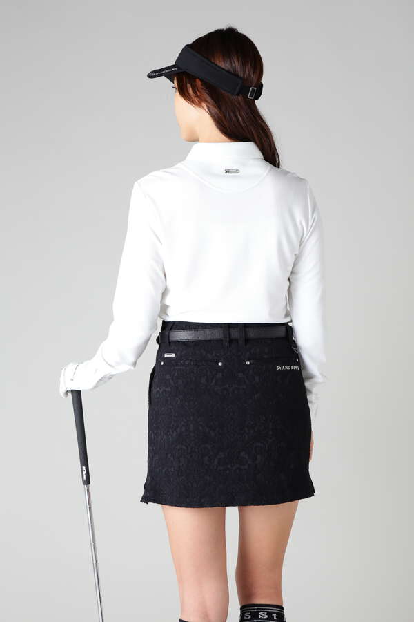 ポリエステルレーヨン ボックスカノコ長袖ポロシャツ (WOMENS)