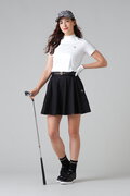 カチオンポリエステルベア天竺半袖ハイネックカットソー (WOMENS)