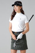 カチオンポリエステルベア天竺半袖ハイネックカットソー (WOMENS)