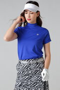 カチオンポリエステルベア天竺半袖ハイネックカットソー (WOMENS)