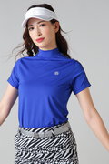 カチオンポリエステルベア天竺半袖ハイネックカットソー (WOMENS)