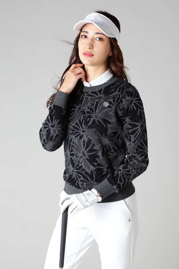 マーガレットフラワージャガードプルオーバーニット (WOMENS)