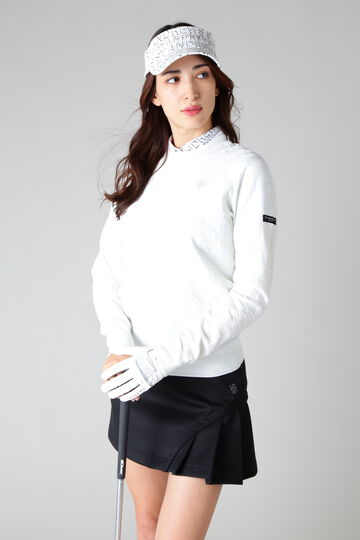 16Gロゴダブルジャガード プルオーバーニット (WOMENS)