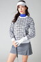 18Gロゴ配色ダブルジャガードプルオーバーニット (WOMENS)