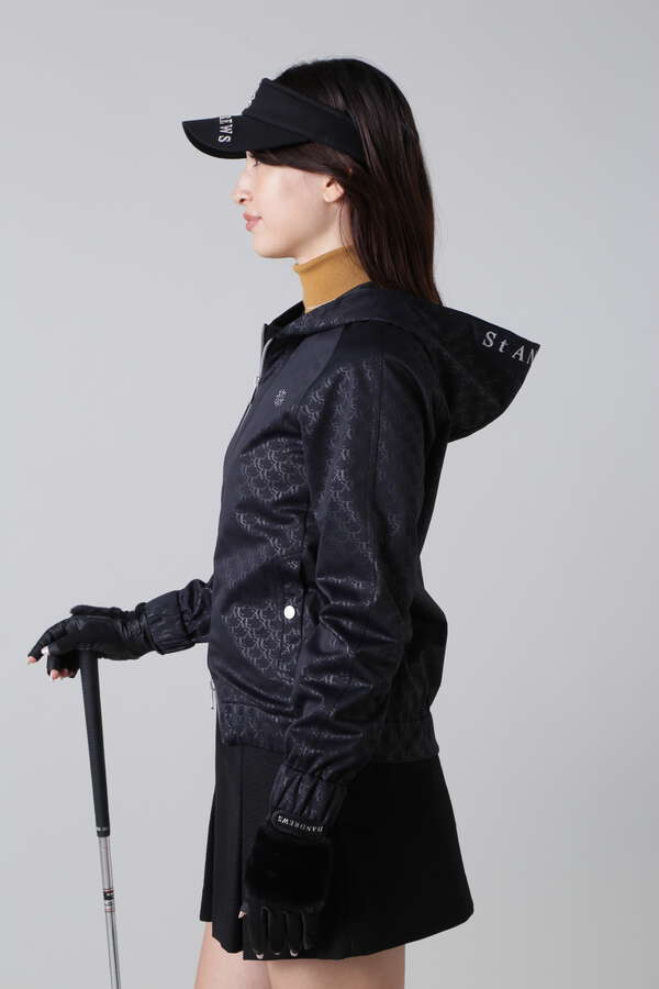 STAモノグラムエンボスボンディング フーディブルゾン (WOMENS)