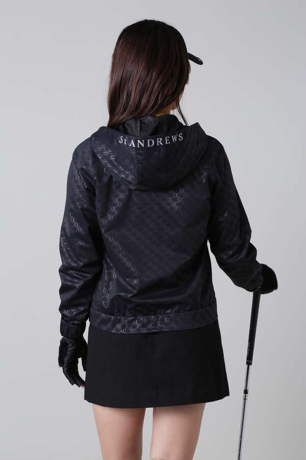 STAモノグラムエンボスボンディング フーディブルゾン (WOMENS)