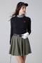 ベア天竺長袖ハイネックカットソー (WOMENS)