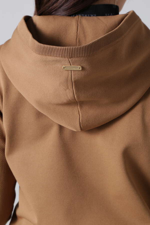 14G天竺×ケーブルニットフーディ－プルオーバー (WOMENS)