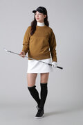 12G求心柄裏地付きクルーネックプルオーバーニット (WOMENS)