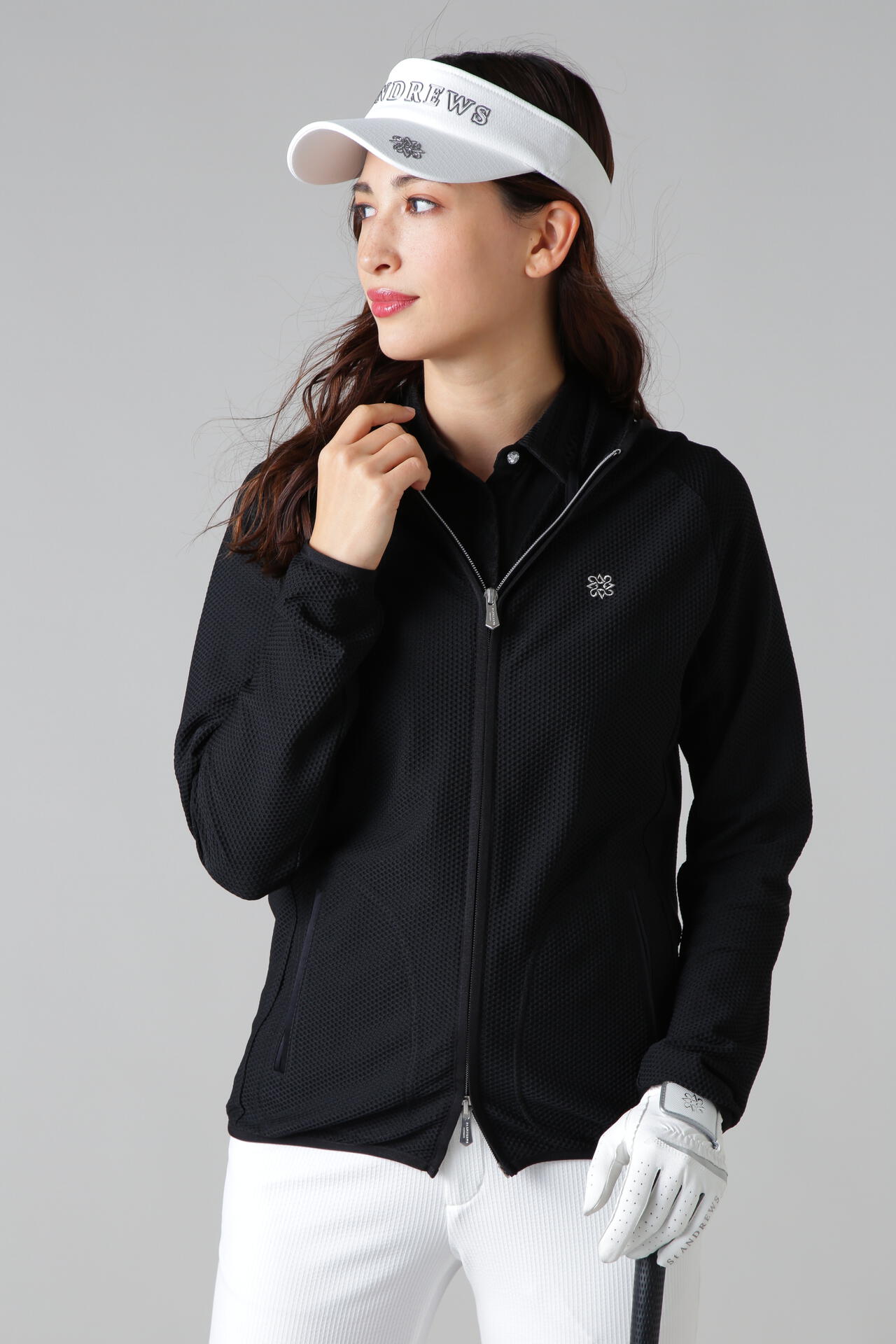 St ANDREWS】プラスリッチ ハニカムフルジップフーディ (WOMENS)