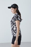 幾何学プリント袖フリルシャツ (WOMENS)