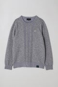 12Gカシミヤ混 クルーネックニットプルオーバー (WOMENS)