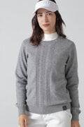 12Gカシミヤ混 クルーネックニットプルオーバー (WOMENS)