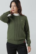 12Gカシミヤ混 クルーネックニットプルオーバー (WOMENS)