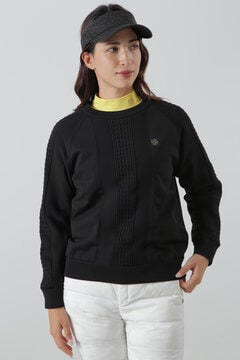 12Gケーブル裏地付き クルーネックニットプルオーバー (WOMENS)