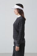 14G STロゴジャガード クルーネックニットプルオーバー (WOMENS)