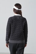 14G STロゴジャガード クルーネックニットプルオーバー (WOMENS)