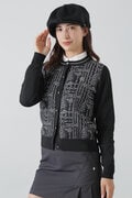 バックルチェーンジャガード ニットカーディガン (WOMENS)