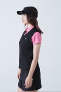 12G斜め柄 Vネックニットベスト (WOMENS)